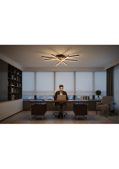 Nova 8 Gold Led Tavan Avize Kumandalı Dim Edilebilir Aşağı Işık Beyaz Işık
