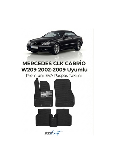 Mercedes Clk Cabrio W209 2002-2009 Araca Özel 3d Havuzlu Eva Paspas Tam Set 5 Parça