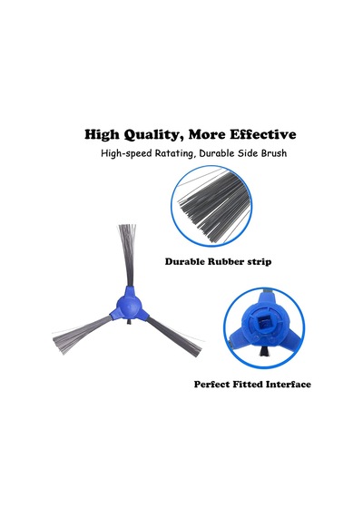 Ayrex Detetap Eufy Robovac 11s, Robovac 12, Robovac 15c, Robovac 30, Robovac 30c, Robovac 35c Vakum, 6 Paket İçin Yan F Genel