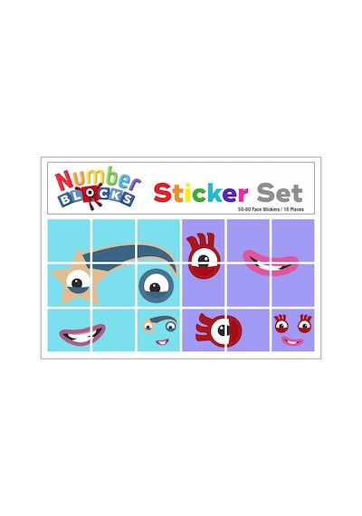 Number Blocks Matematik Eğitici Birim Küp Snapcubes Kafa Sticker 108 Adet