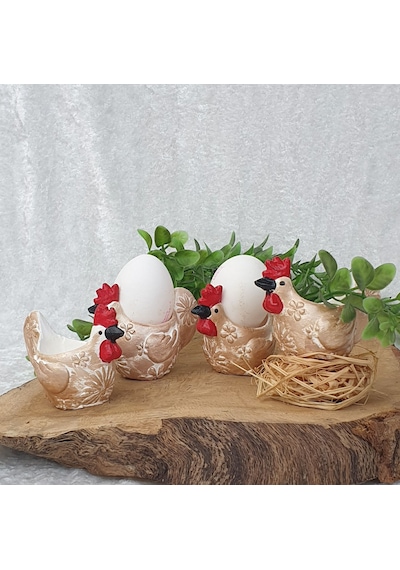 Dafniart 4 Lü Sevimli Tavuk Şeklinde Küçük Yumurtalık Dekor .