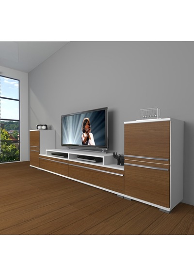 Decoraktiv Ekoflex On2 Mdf Tv Ünitesi Tv Sehpası Beyaz - Ceviz