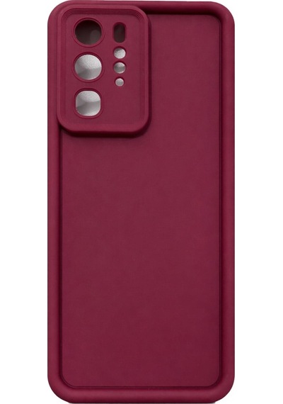 Huawei P40 Pro Uyumlu Kamera Çıkıntılı Mat Silikon Telefon Kılıfı Bordo