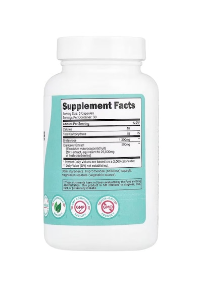 Nutricost Women D-mannose With Cranberry Extract 90 Capsules