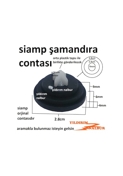 Siamp Gömme Rezervuar İç Takım Şamandıra Contası Flatör Contası O Beyaz - Siyah