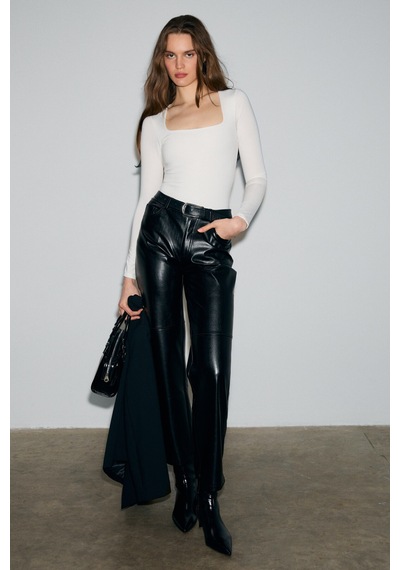 Grımelange Zafeea Kadın Havuz Yakalı Esnek Kumaşlı Çıtçıtlı Beyaz Bluz Beyaz