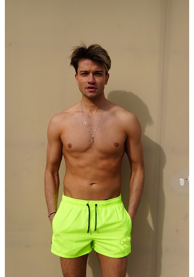 Miami Beach Neon Sarı Kısa Boy Erkek Deniz Ve Havuz Şortu Neon Sarı