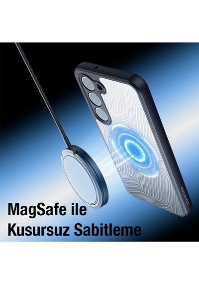 Dux Ducis Samsung S23 Plus Aimo Series Magsafe Premium Buzlu Sert Pc-tpu Kılıf- 5775 Renk: Siyah