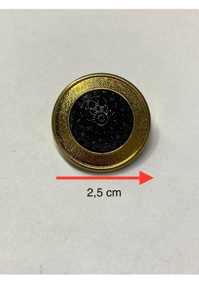 Kaban Ve Trençkot Düğmesi / Plastik Gold Ve Çerçeve 6'lı / 2,5 Cm