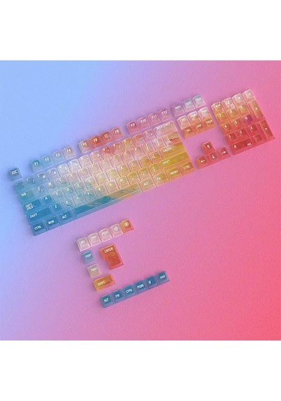Nebula Bulutu Keycaps Renkli Sisli Mekanik Rgb Klavye Tuş Takımı Blue