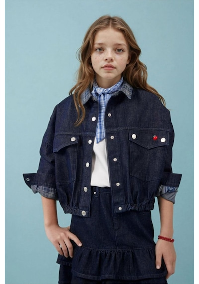 Defacto Denim Ceket Kız Çocuk H2269a826spnm28 Mavi-nm28