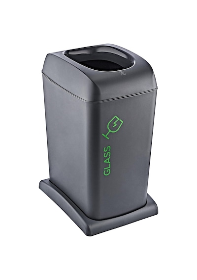 Smartware Soft Tekerlekli Cam Geri Dönüşüm Kutusu 40 Lt - Antrasit, Çok Amaçlı Geri Dönüşüm Kutusu Genel