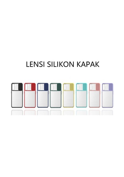 Noktaks - Oppo Uyumlu Oppo A91 - Kılıf Slayt Sürgülü Arkası Buzlu Lensi Kapak - Koyu Yeşil