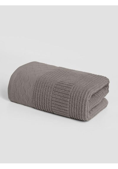 Pamuk Tekli Havlu Jakarlı Karna Home Ruma - 70 X 140 Kapuçino