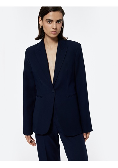 Koton Krep Kumaş Astarlı Düğmeli Uzun Kollu Kruvaze Blazer Ceket Lacivert 6wak50044uw Lacivert Koton Krep Kumaş Astarlı Düğmeli Uzun Kollu Kruvaze Blazer Ceket Lacivert 6wak50044uw Lacivert