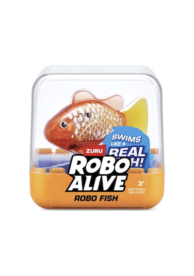 1.8 Metre Derine Dalan Suda Renk Değiştiren Yüzen Pilli Robo Alive Balık - 6.8 Cm - 1 Adet - Altın