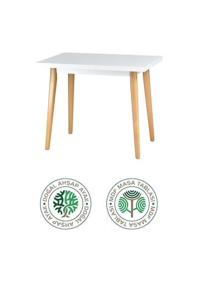 Vilinze Avanos Mdf Sabit Mutfak Masası - 60x90 Cm Naturel