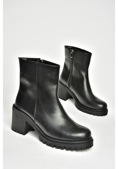 Fox Shoes T726911109 Siyah Kalın Topuklu Kadın Bot Siyah