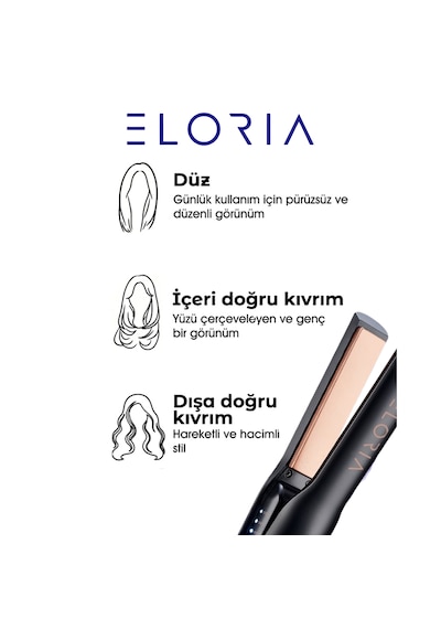 Eloria Kablosuz Şarjlı Saç Düzleştirici