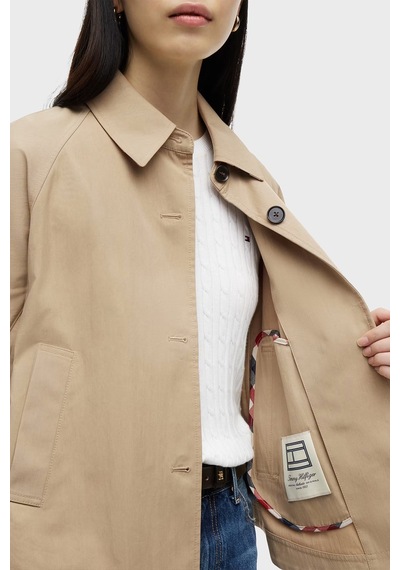 Tommy Hilfiger Logolu Su İtici Regular Fit Ceket Kadın Mont Ww0ww49844 Aeh Camel