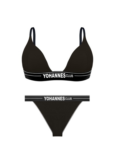Yohannes Club, Kadın Pamuklu İç Çamaşırı Takımı, Renk Seçenekli, Üçgen Sütyen-kemerli Brazilian Külot Siyah Yohannes Club, Kadın Pamuklu İç Çamaşırı Takımı, Renk Seçenekli, Üçgen Sütyen-kemerli Brazilian Külot Siyah