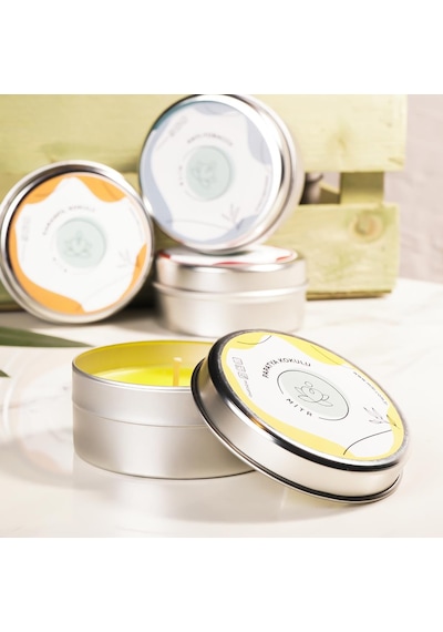 Mitr Papatya Aromalı Metal Mum Çok Renkli