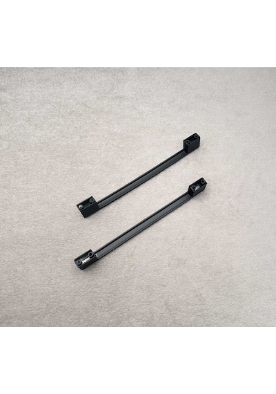 Star Mat Siyah Mutfak Dolap Çekmece Köprü Kulpu 160 Mm 192 Mm 16 Cm - 19,2 Cm 2 Adet Siyah Çift De
