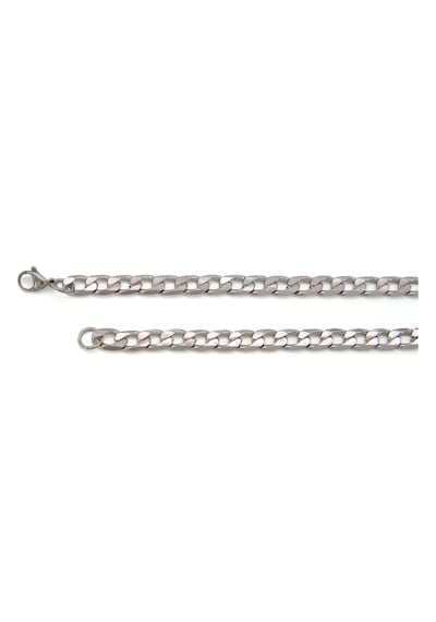 Ferizz Çelik Zincir Kolye 4 Mm Figaro Model Zn-314 Gümüş