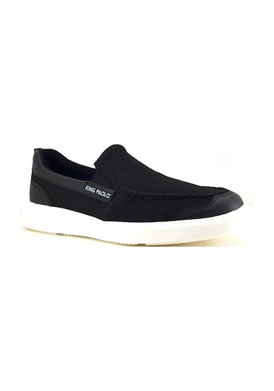King Paolo F1182 Erkek Ss Loafer Keten Ayakkabı Vegan Siyah-oxi Sy