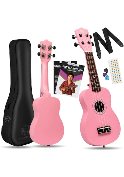 Fourtune Nova Uks-21lpk Soprano Pembe Ukulele Seti Açık Pembe