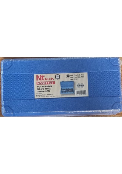 Nt Tools Ndset12t 1/2" Cr-mo Torx Lokma Seti 10 Parça
