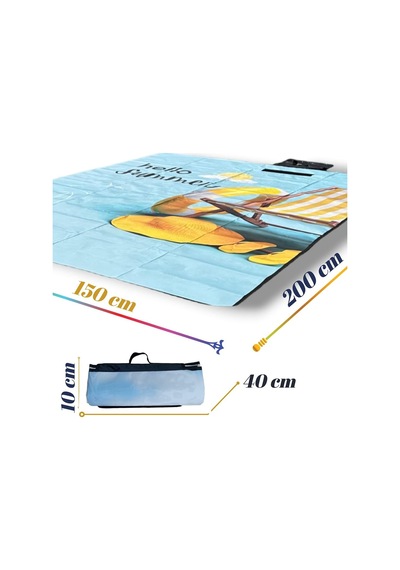 Piknik Örtüsü Battaniyesi Katlanabilir Kamp Ve Plaj Zemin Matı Hasırı Katlanır Deniz Malzemeleri 150x200 Cm Diğer