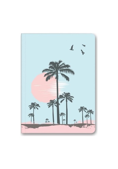 Le Color Naturel Mini Defter Çizgili Palmiye 14x20 Cm Açık Gri