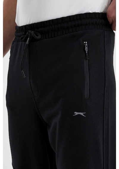 Slazenger Ones In Erkek Fermuar Cepli Siyah Eşofman Altı Siyah