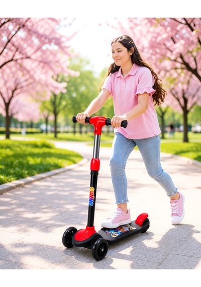 Çocuk Scooterı 3 Tekerlekli Denge Destekli Ayarlanabilir Gidon Diğer