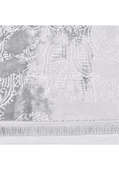 Çam Halı Crea Plus Galaxy Blossom 13621 Krem Gri Eskitme Desenli Makine Halısı
