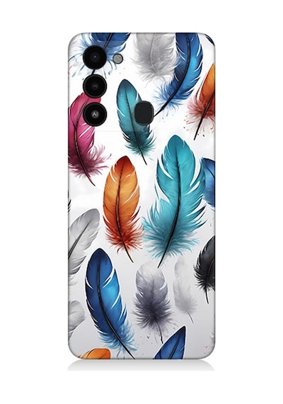 Tecno Spark 8c Uyumlu Silikon Kılıf Renkli Soft Tüyler