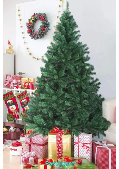 Süsleme Seti Yılbaşı Çam Ağacı Renkli Işığı Ve Yeni Yıl Süsleri Noel Paketi 180 Cm 330 Dal