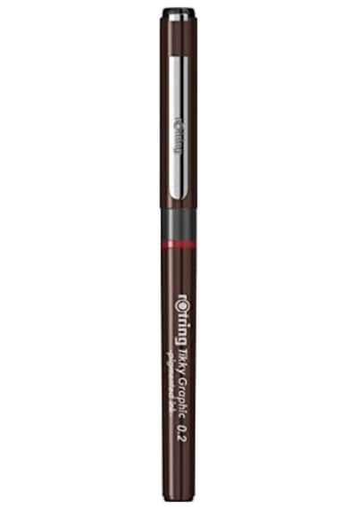 Tikky Graphic Keçe Uçlu Teknik Çizim Kalemi, 0,2 Mm, Siyah Mürekkep