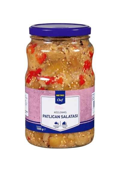 Metro Chef Közlenmiş Patlıcan Salatası 1,5 Kg - Pratik Meze Tarı