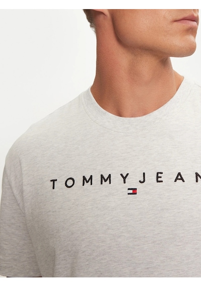 Tommy Hilfiger Tommy Hılfıger Erkek T-shırt Dm0dm20744-pj4 Gri