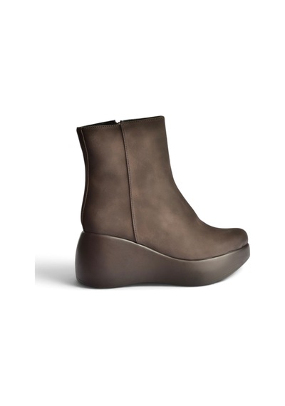 Fox Shoes Z946051901 Kahverengi Nubuk Dolgu Tabanlı Kadın Bot