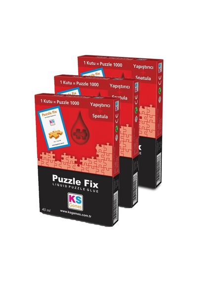 Ks Games Puzzle Yapıştırıcısı Spatula 1000 Parçalık X 3 Paket