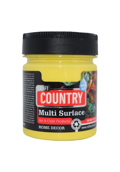 Akrilik Hobi Boyası Craft Country Multi Surface 120Cc Limon Sarı