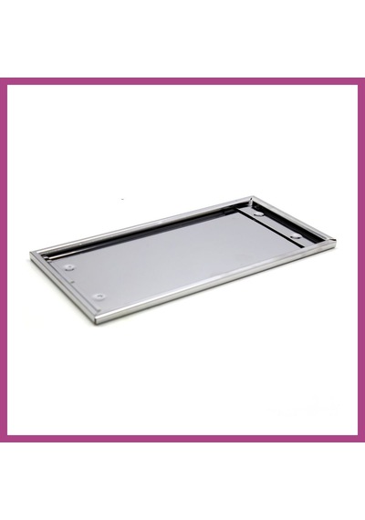 Gees Global Dikdörtgen Krom Plakalık Araba Plaka Altlığı 30x16cm Gbzs