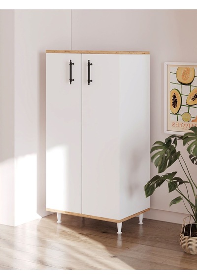 Makbulce Nazlı Çok Amaçlı Dolap Beyaz 130 X 60 Beyaz