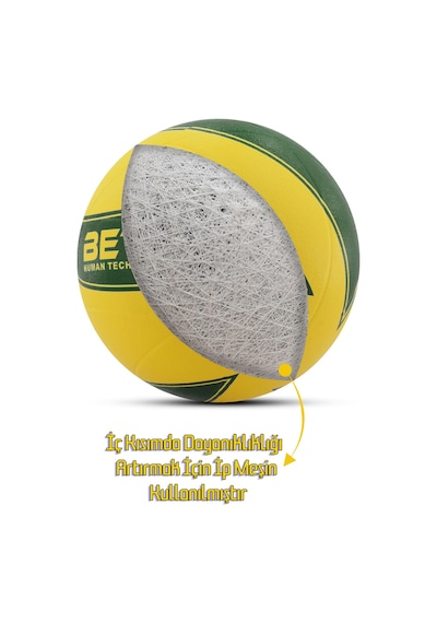 Voleybol Topu Pompalı Dahil Set Kauçuk Beta Dikişsiz Yekpare Üretim Yeşil