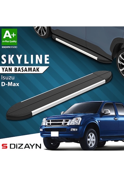 S-dizayn Isuzu D-max Skyline Aluminyum Yan Basamak 203 Cm 2007-2012 A+ Kalite