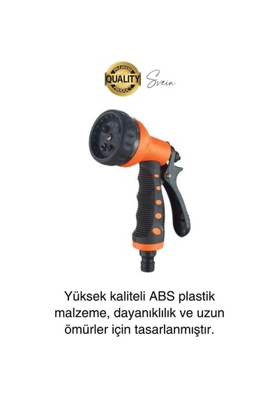Yüksek Basınçlı 7 Fonksiyonlu Sulama Tabancası Seti Bağlantı Aparatı Araç Bahçe Sulama Yıkama