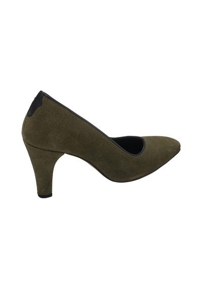 Costo Shoes 40-41-42-43-44 Numara Ays7986 Haki Süet Deri Topuklu Özel Seri Kadın Stiletto Haki